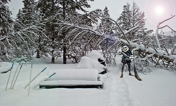 More snowfall buries ski trails